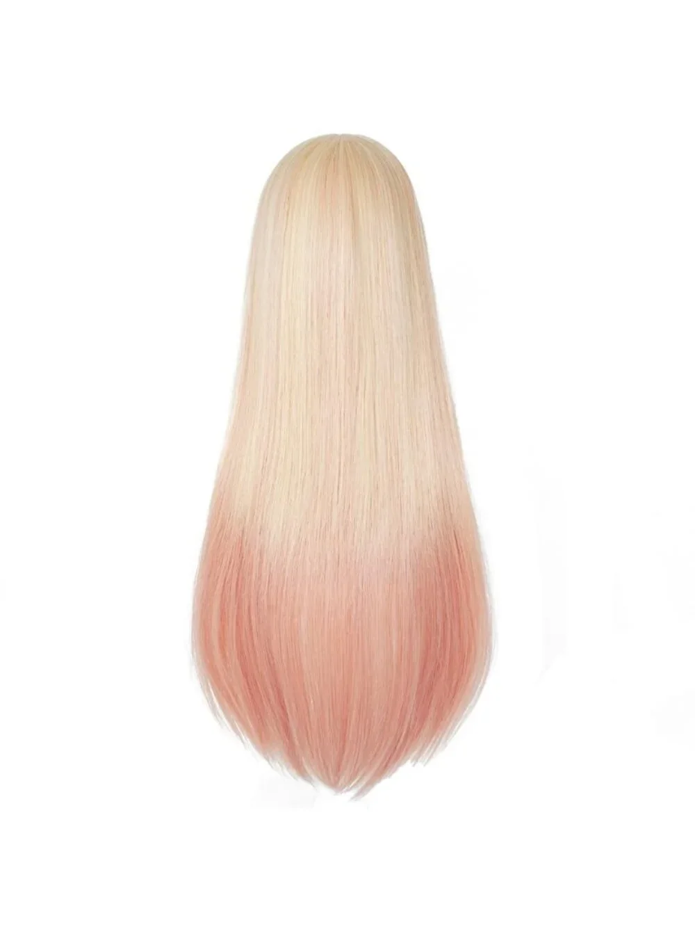 Women's Blonde Ombre Pink Heat Resistant Synthetic Fiber Long Straight Ombre Wig